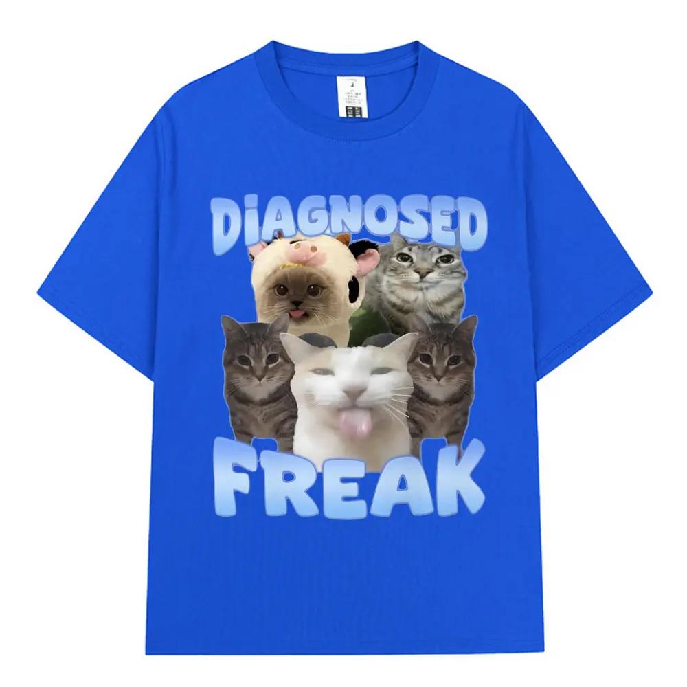 Summer freak funny watermelon cat meme Graphic T Shirt Men Women Silly Kitten Lover T Shirt Fashion cotton oversized T shirt
