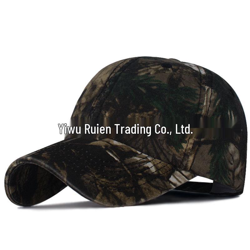 Leaf Camouflage Curved Brim Denim Baseball Cap - Spring/Summer Fashion for Men & Women