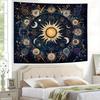 1pz Arazzo Mandala Sole e Luna Boemo - Tessuto in poliestere, lavabile in lavatrice, perfetto per la decorazione di camera da letto e soggiorno