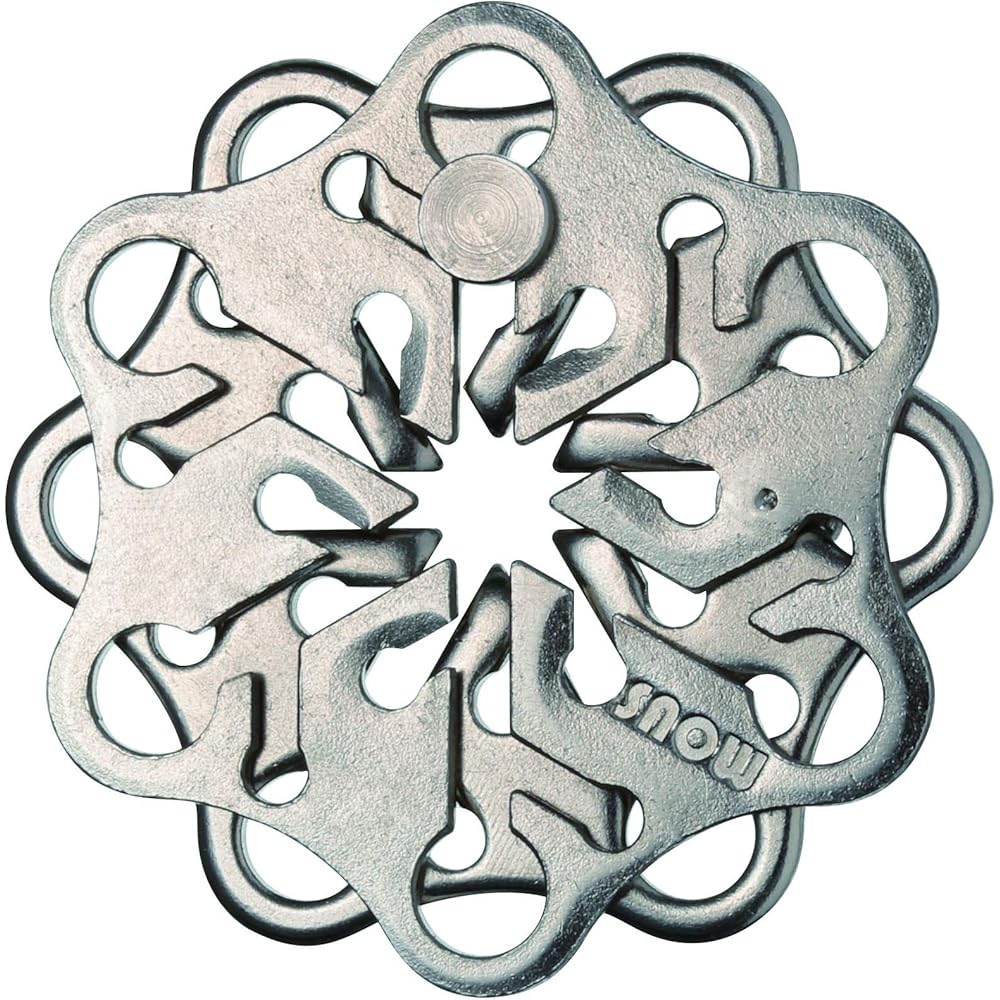 Hanayama Cast Puzzle Cast Snow Level 2 Difficulty Brain Teaser Toy