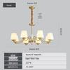 OEING Copper 8-Head LED Pendant Chandelier
