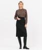 JUN BY JUN K Belted Wool H-Line Skirt_Black
