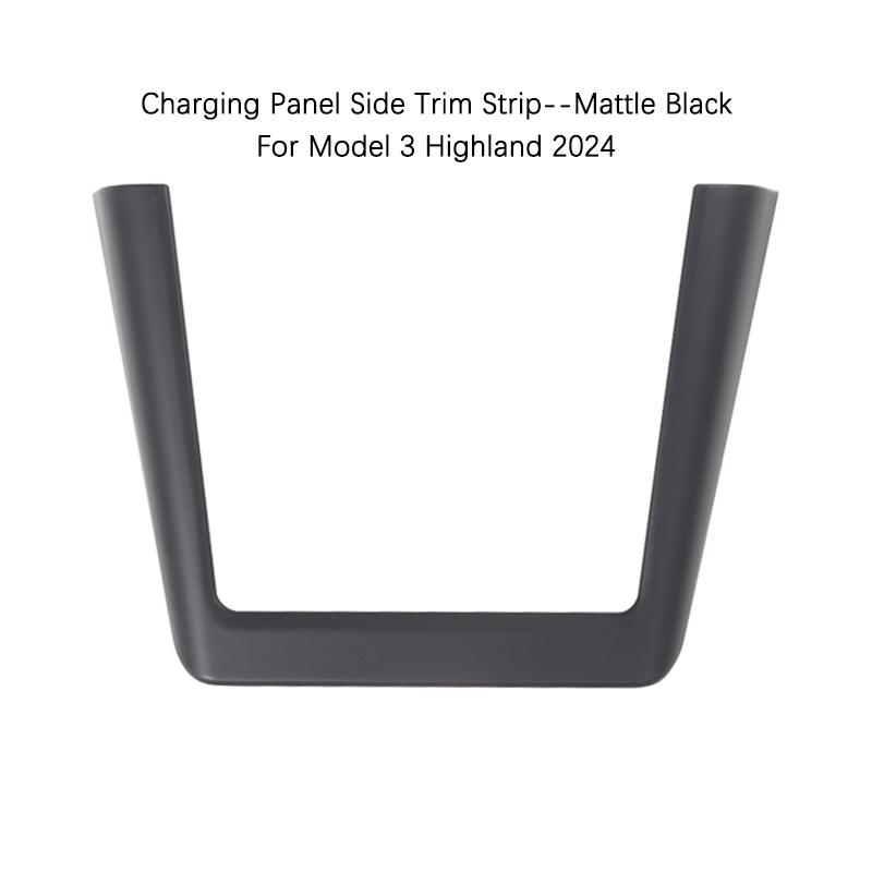 

1Pc Car Wireless Charging Panel Side Trim Strip Interior Decoration For Tesla Model 3 Highland 2024 New Model3 Car Accessories матовый черный