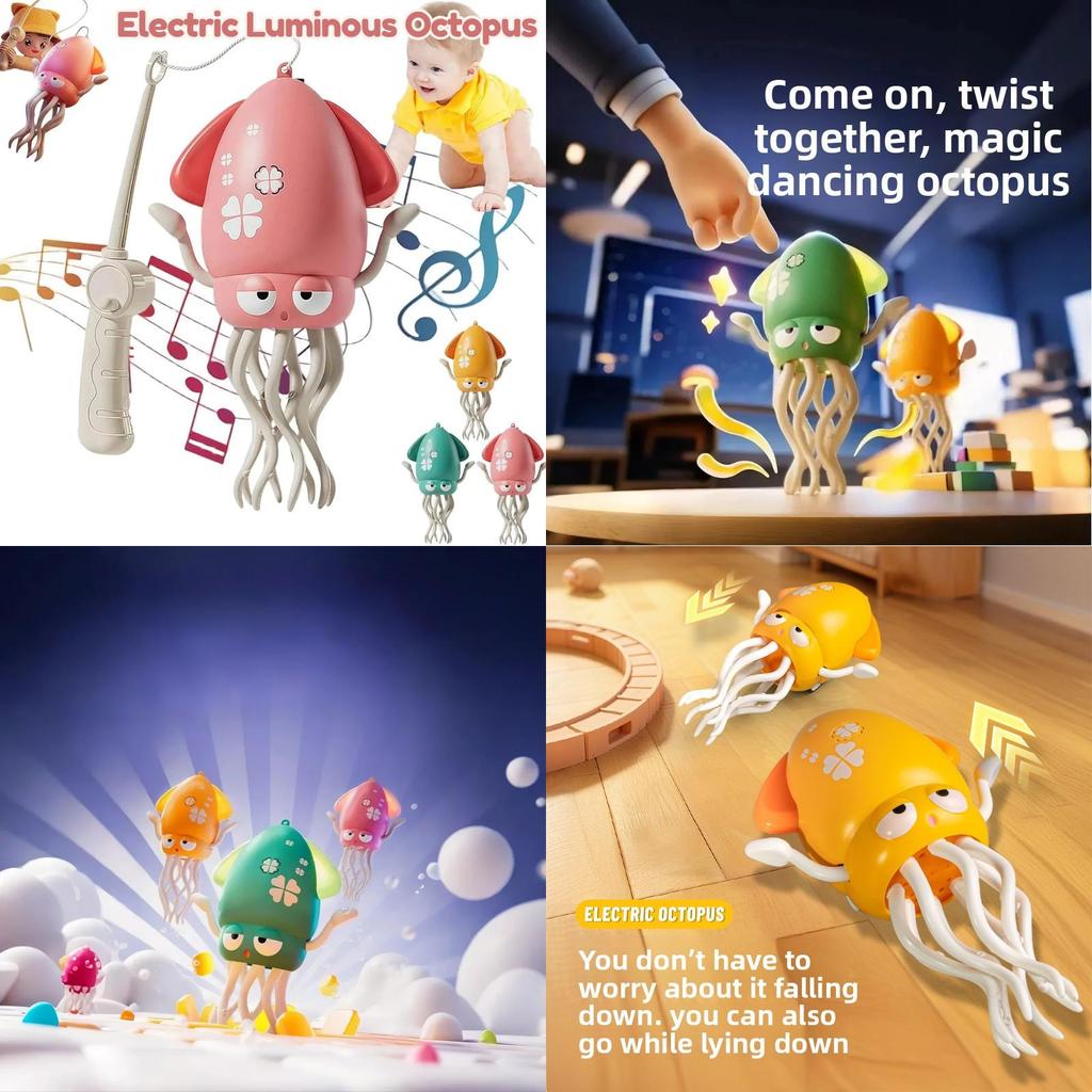 Dancing Octopus Toy With Usb Rechargeable For Kids And Educational Play