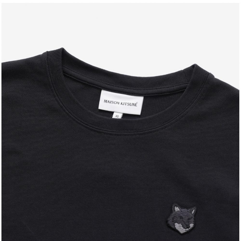 MaiSon KitSune Mw00127kj0119 P199 Bold Fox Head Patch Women S Short Sleeve Tee