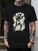 Hooded Boxer Fighter Unisexs Crew Neck T Shirt Vintage Boxing Athlete Graphic Short Sleeve Tee Training Sports Fan Male Street Tops