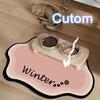 Custom Pet Feeding Mat, Cute Shape Diatom Mud Dog Pad, Non-Slip Waterproof Mat for Pet Feeding & Home Decoration