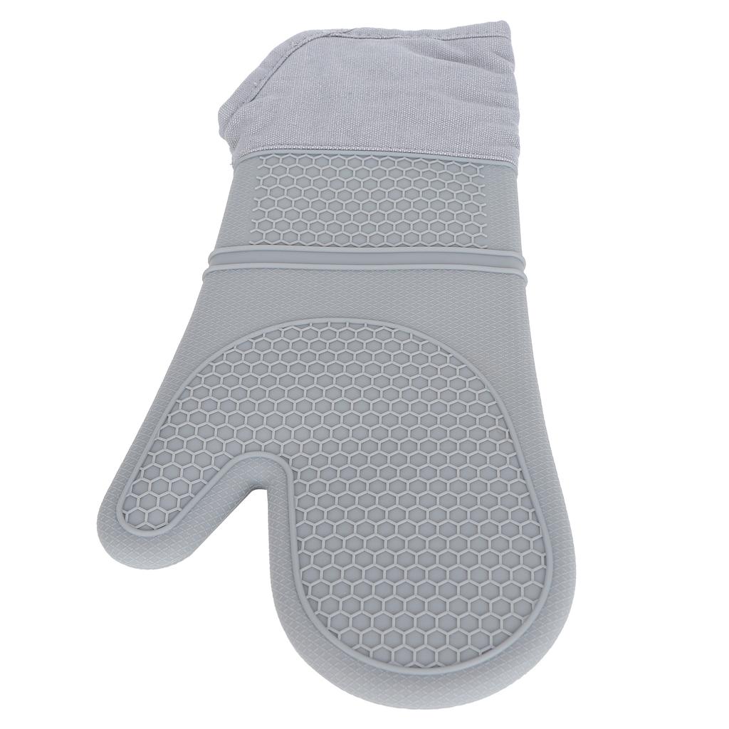 Oven Mitts Oblique Mouth Texture Silicone Nonslip Soft   Flexible To Use Cotton Lining Silicon Oven Mittens(  )