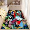 Abstract Colorful Faces Art Rug Non-slip rug suitable for living room and bedroom sofas.