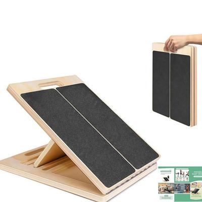 Planche d'inclinaison réglable en bois pour l'étirement des mollets et l'exercice des jambes