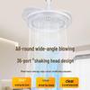 E27 Universal Crystal Fan Chandelier with Smart Remote Control for Home, Bedroom, Kitchen