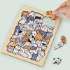 Монтессори Образование Животные Форма Деревянные Пазлы для Детей Кошка Игрушки-Башни Пазл Мозговые Игры Пазл-Мозаика Декор Раскраска