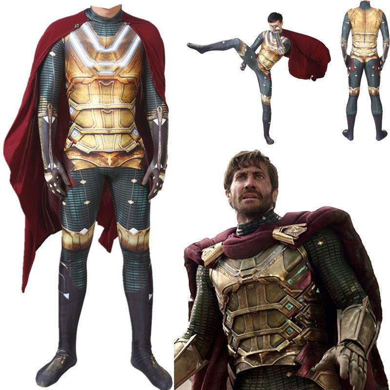 Spider-man Far From Home Mysterio Costume With Detailed Jumpsuit And Cloak**