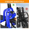 Přenosný skládací elektrický skútr červený, se 3 koly, dvěma motory
