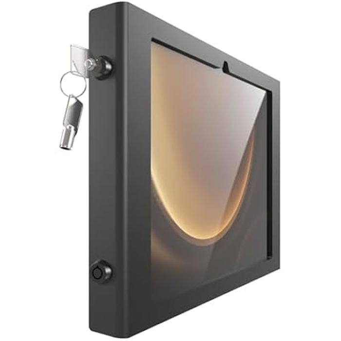 Enceinte sécurisée - compulocks - galaxy tab s9+/s9fe+ - métal noir - accès rapide - caméras exposées