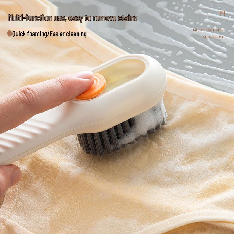 Multifunctional Shoe Brush with Soft Bristles - Liquid Add-On for Safe, Effective Cleaning