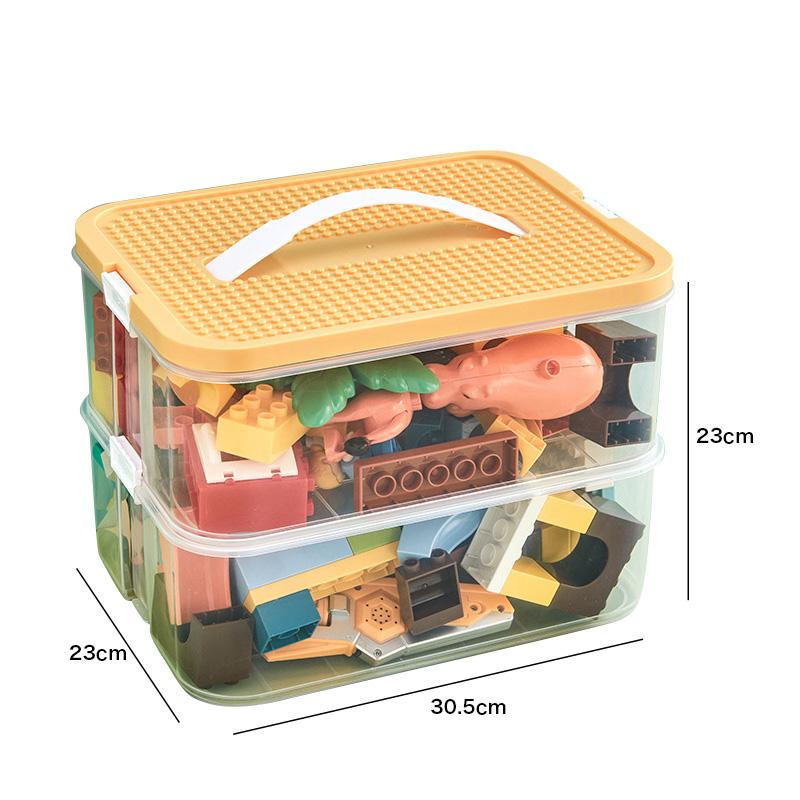 Building Block Storage Box 3Layers Large-Capacity Puzzle Toys Classified Organizer Box Child Toy Parts Blocks Storage Container