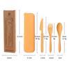 Practical Tableware Reusable Camping Utensil Set Ultralight Wheat Straw Camping Spoon Fork with Case Plastic Travel Utensils