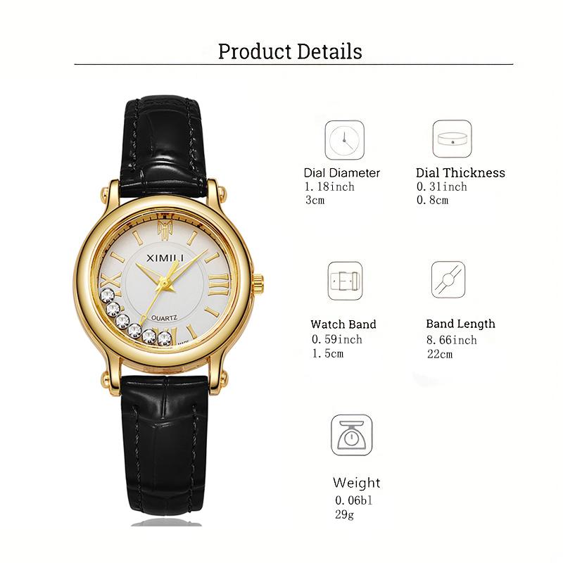 New Women Watches Fashion Leather Wristwatch Casual Quartz Watch Simple Rhinestone Ladies Clocks Relogio Feminino Woman Watch
