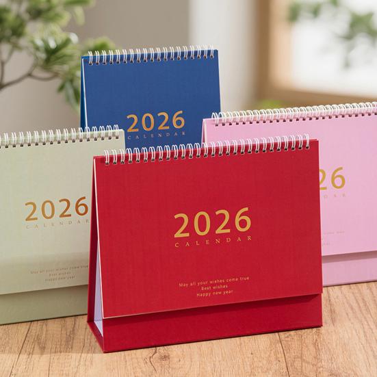 2026 Desk Calendar Retro Style Thick Paper Time Management Planner Home Office School Daily Schedule Planner