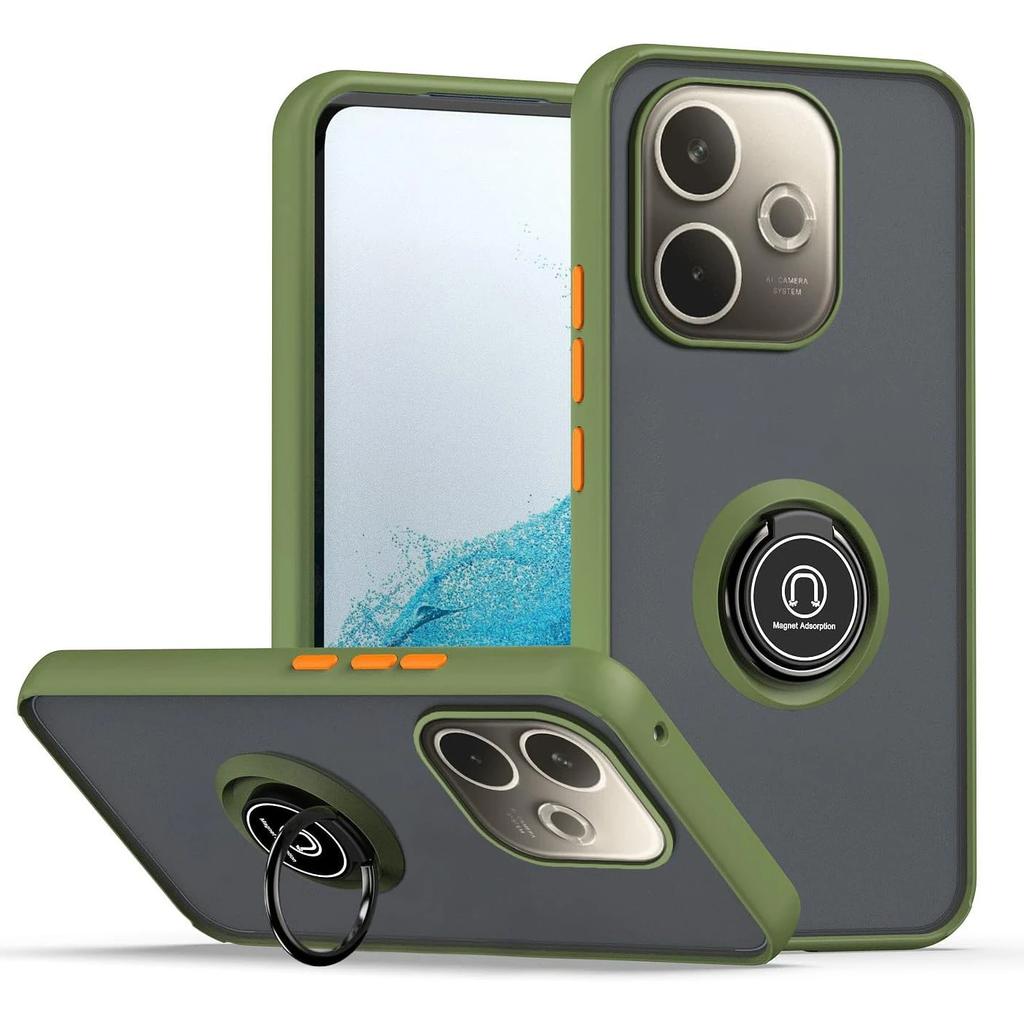 Nárazuvzdorný matný kryt Armor pro OPPO A5 Pro 5G Ochranný kryt Kroužek Magnetický stojánek Držák Zadní kryt Coque Fundas