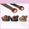 Bohemian Womens Woven Pu Belt With Round Buckle For Casual Dresses And Festival Outfits