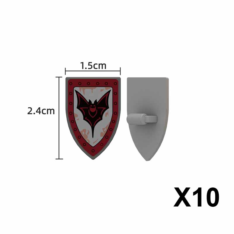 Medieval Castle Soldier Figure Equipment Building Blocks Lion Black Eagle Knight Waffen Accessories Shield Vest Cloak Brick Toys