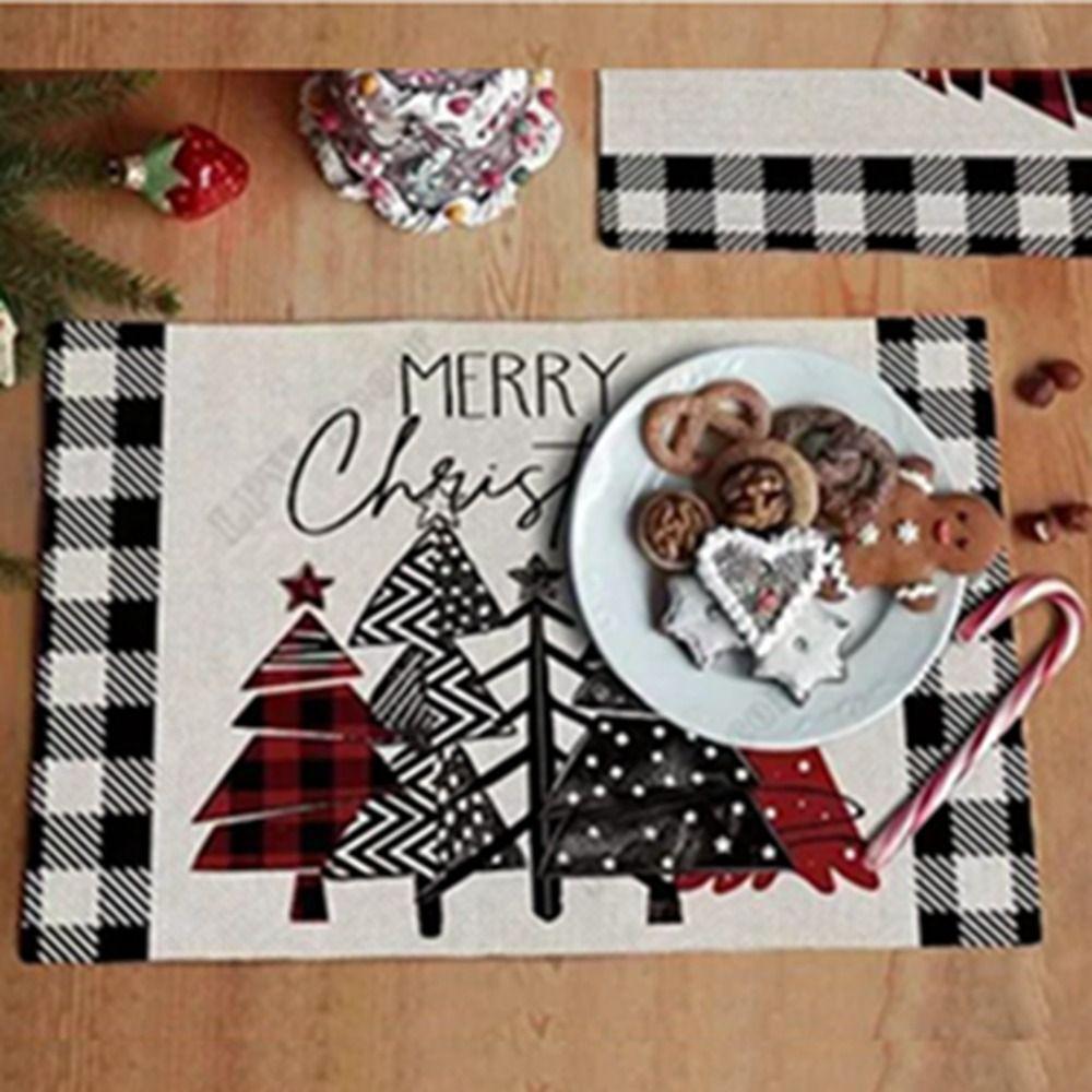 4 Pcs Wrinkle-Proof Nutcrackers Christmas Placemats Soft Tablecloth Christmas Table Mats  Party
