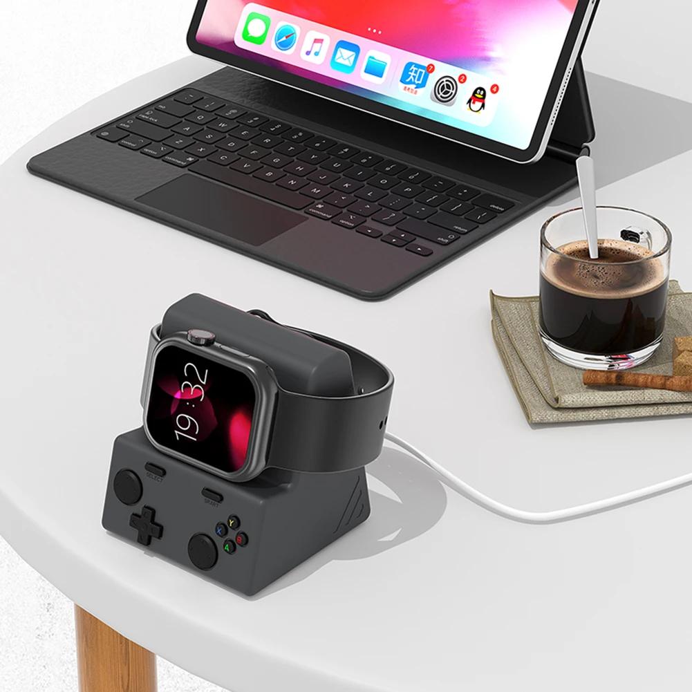 Charger Stand Silicone Dock Holder Charger Cable Smartwatch Holder Desk Watch Holder for Apple Watch Series 10 9 8 7 6 5 4 3 2 1