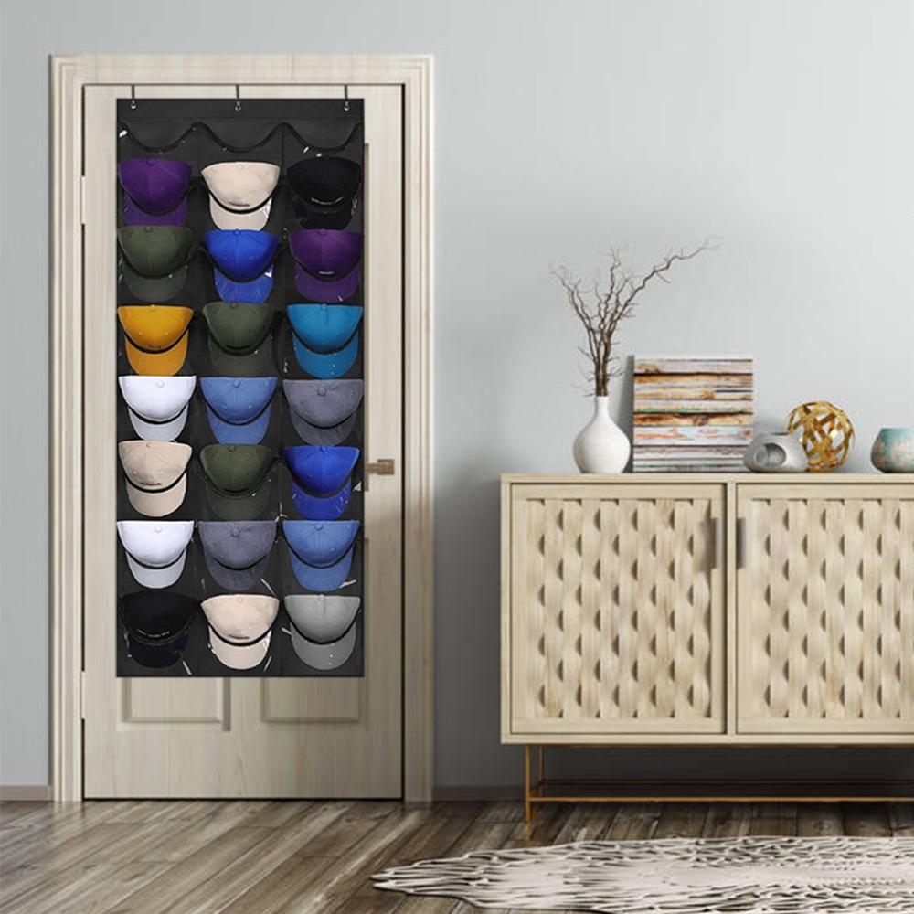 Non-woven Hat Storage Holder Black Hat Display Holder Wall Mount Hat Rack Closet Storage