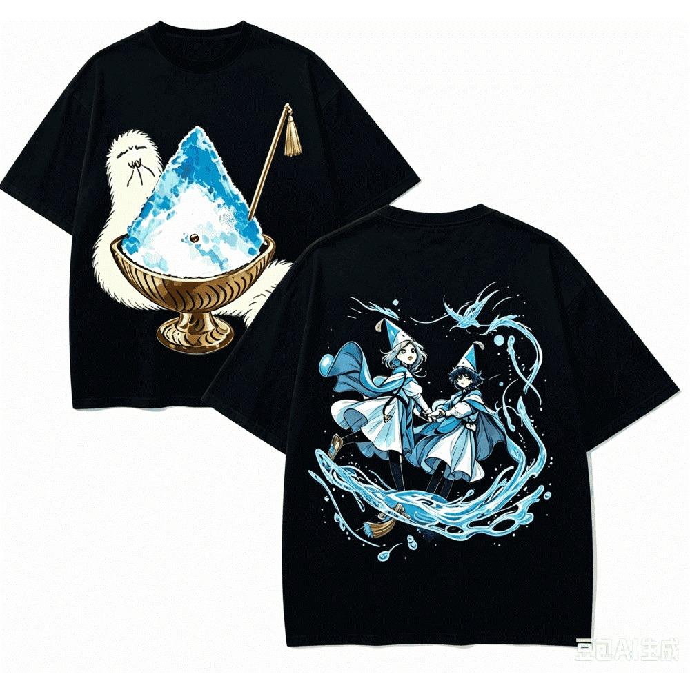 Vintage Washed Witch Hat Atelier Anime Fantasy Manga Seinen Japanese Manga Printed Cotton T-shirt Men Women Tee Summer Casual Fashion Streetwear