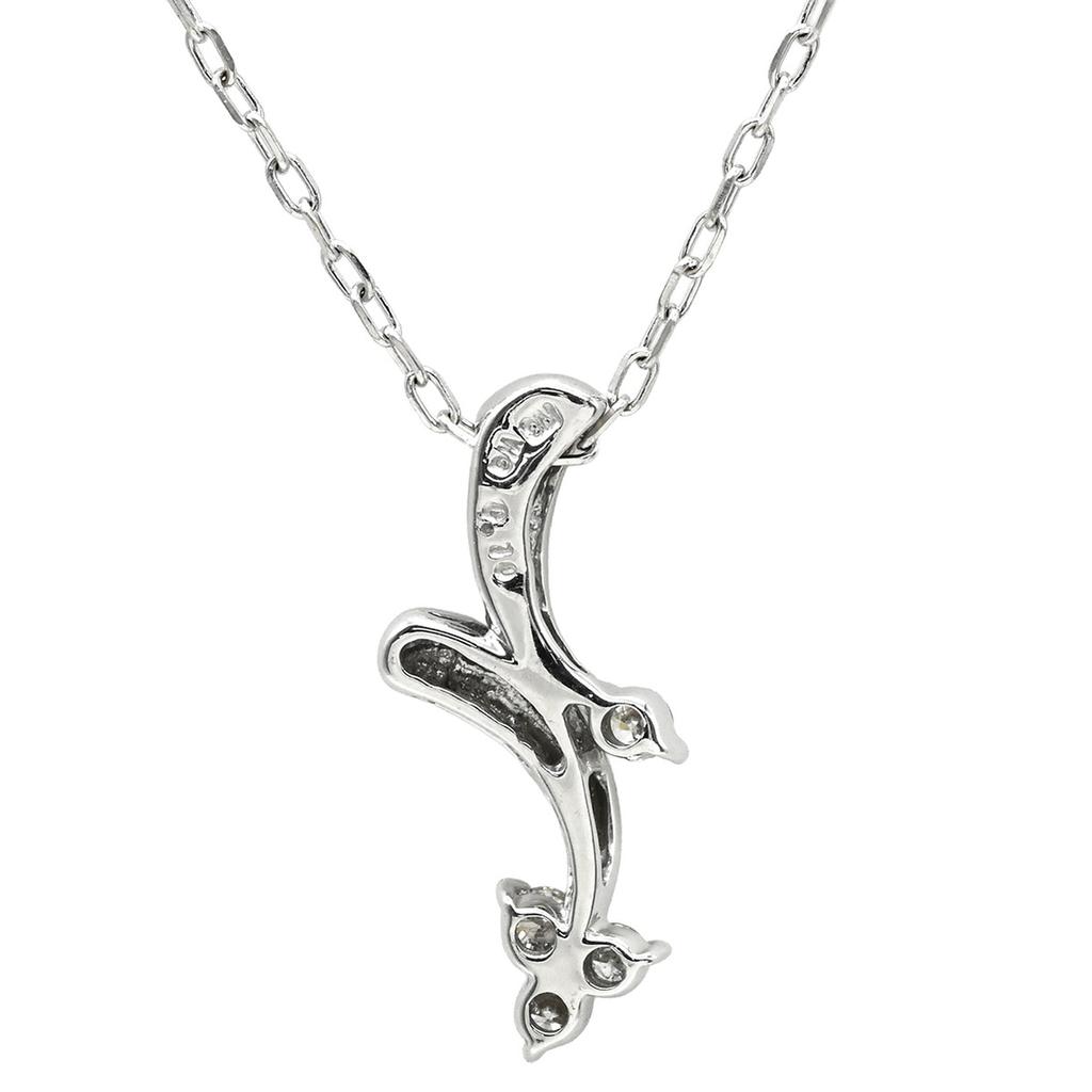 NON BRAND - Diamond 0.10ct Design PendantNecklace K18WG/diamond Array