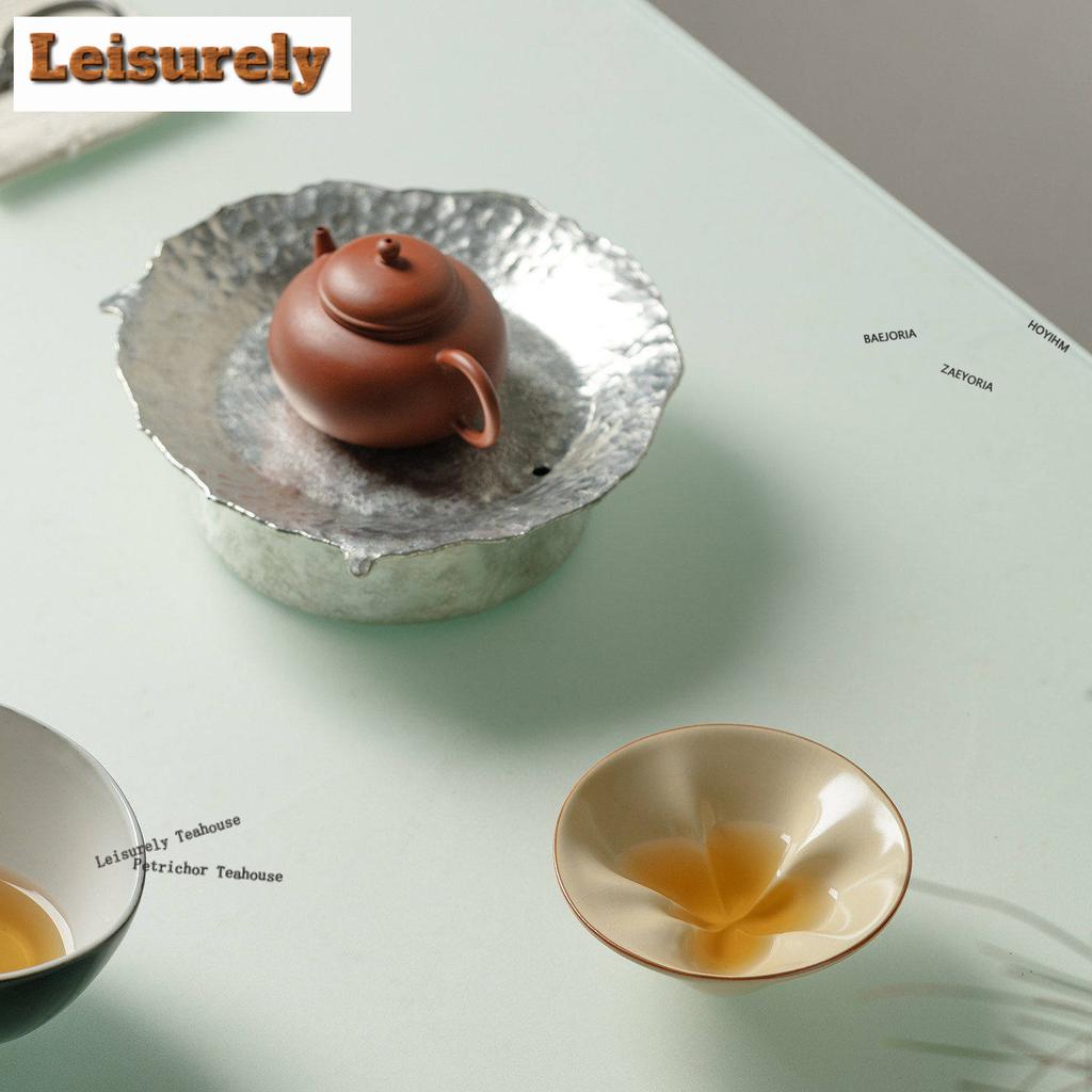 61ml Ru Kiln Gracked Glaze Teacup Vintage Tea Bowl Cute Cup Tea-tasting Smelling Cup Chazhan Master Cups Drinkware Accessories