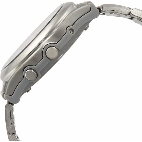 Citizen Q&Q Watch Analog Radio Solar Waterproof Date Metal Band HG12-204 Men's White