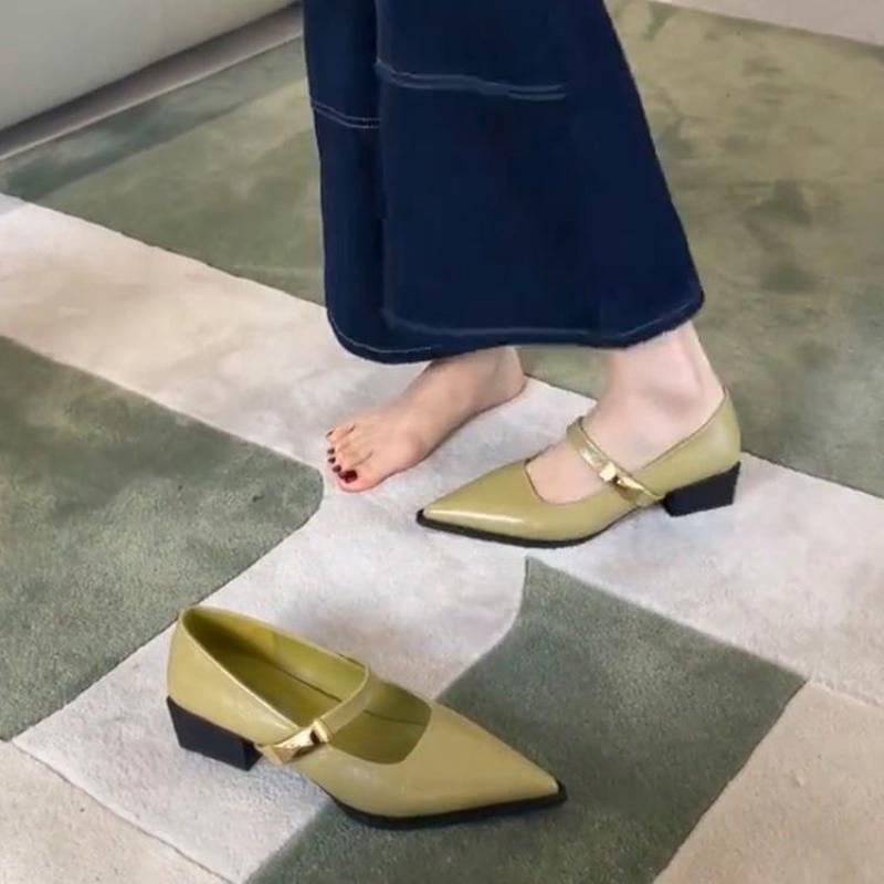 Fashion Fashion High-quality Woman Shoes 2025 Autumn New Women's Pointed Mary Jane Shoes Simple Temperament Women Casual Shoe Zapatos