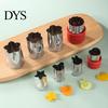 Dessert Mold 8Pcs/Set Cookie Cutter Heat-resistant Non-stick Anti-Deform Quick Demoulding Cake Embossing Die DIY Flower Animal Biscuit Kitchen Tool