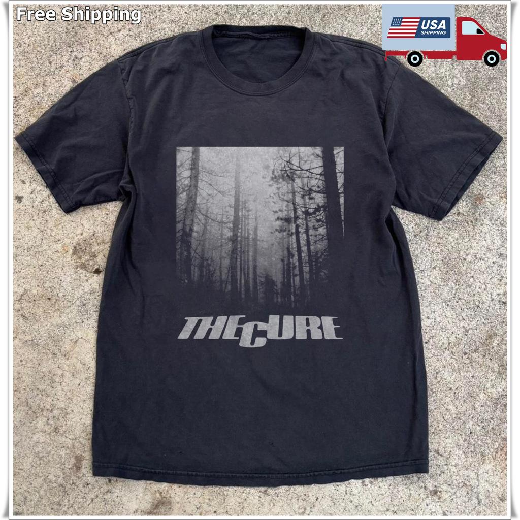 The Cure A Forest T-shirt, Unisex Black T-shirt, Size S-5XL