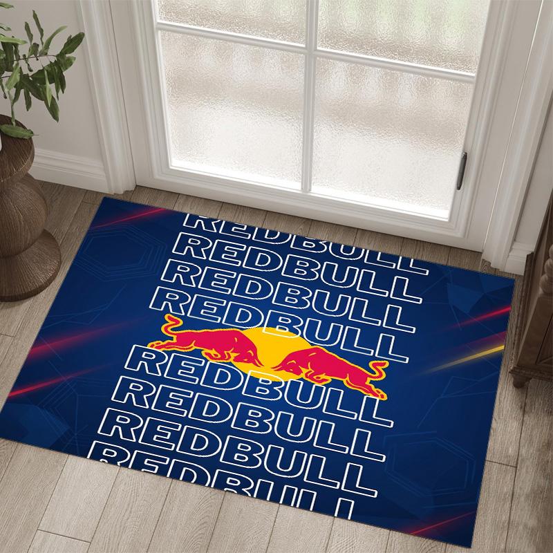 Red Bull Racing Design Crystal Velvet Carpet Cozy Non?Slip Printed Rug For Bedroom Living Room Entrance