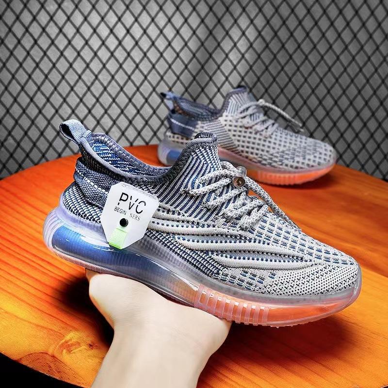 

Весенние и осенние повседневные мужские кроссовки Flying Weaving, дышащие повседневные кроссовки для бега, мужские кроссовки с сетчатой подошвой Jelly Sole, мужские кроссовки для бега 44