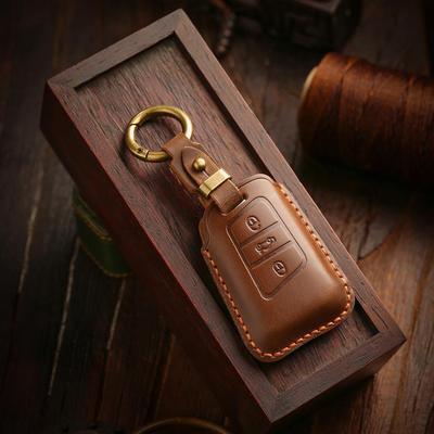 [Volkswagen2010-2020] Skoda Mingrui Pro Xinrui Jingrui  Car Key Cover  Handmade Genuine Leather