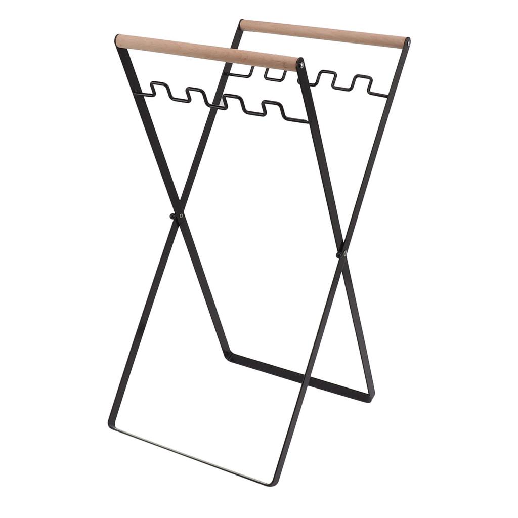 Iron Trash Bag Holder Outdoor Leaf Bag Stand Foldable Trash Stand Holder for Camping