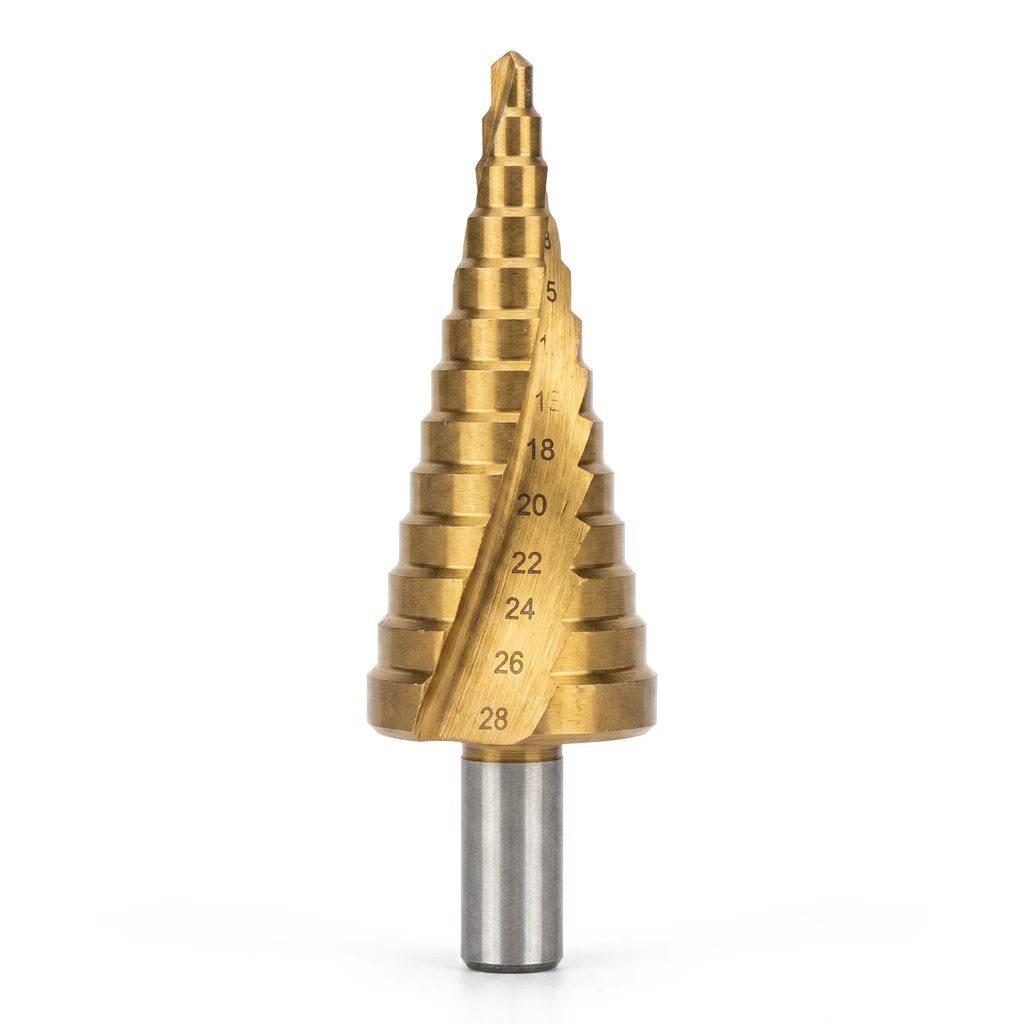 6PC Serrated Titanium Step Drill Set - Rustproof, Multifunctional Woodworking Hole Opener
