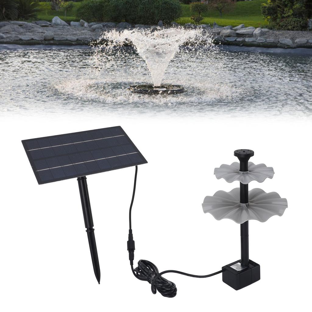 Kit de pompă de apă cu energie solară în aer liber Pompă de iaz de udare de 4W pentru baie de păsări, grădină, curte, piscină Pește T