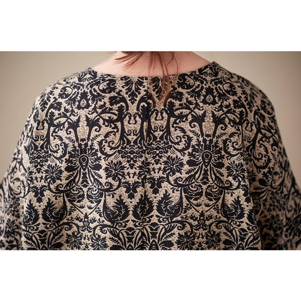 Summer Retro Loose Women's Mid Length Dress