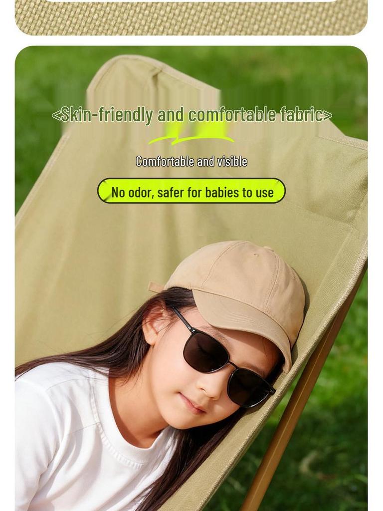 Portable Adjustable Outdoor Moon Chair: Folding Recliner for Camping, Beach, Fishing, and Picnics