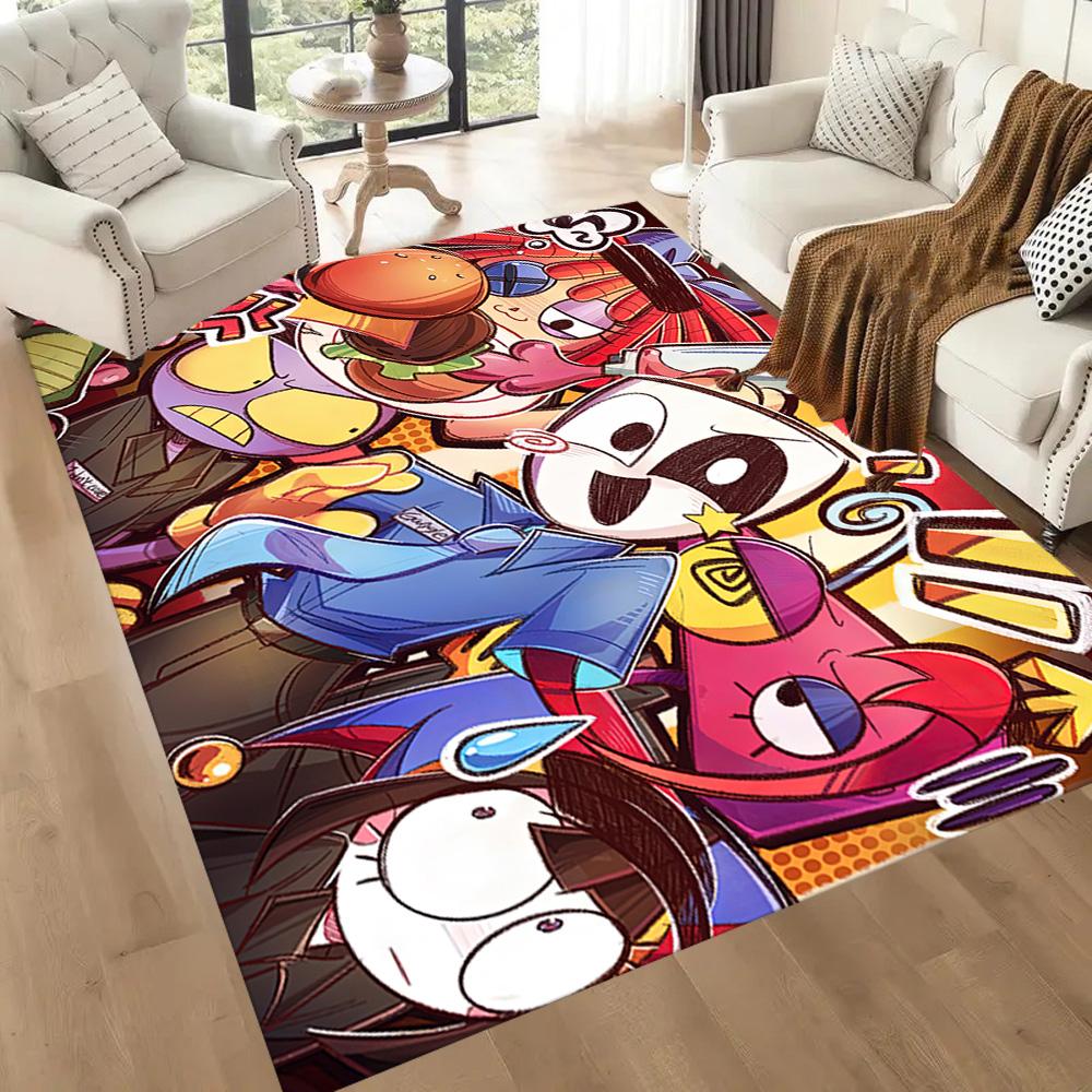 Digital Circus Carpet Design for Entryway Dormitory Dining Room Bedrooms Antislip Carpet Decorate Offices Perfect Birthday/Christmas Gift Idea