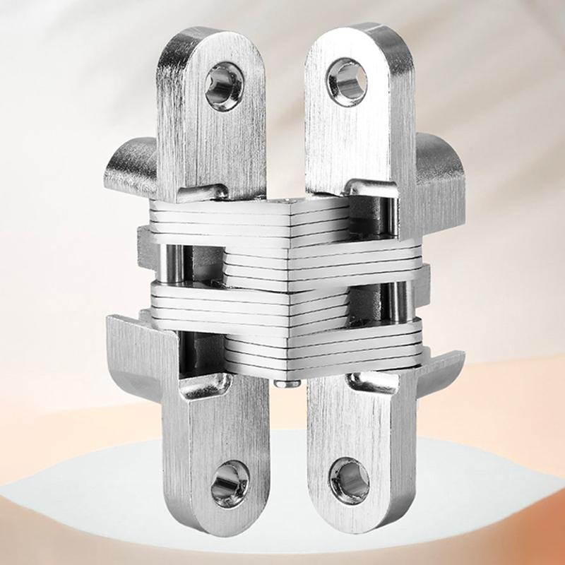 1/2 Pcs Zinc Alloy Concealed Door Folding Door Concealed Cross Hinge Concealed Door Wooden Door Concealed Hinge Concealed