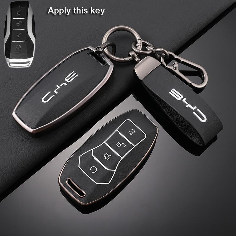Car Key Case For BYD Yuan Plus ATTO 3 Song Han Pro Dmi Dolphin Seagull Seal U Leather Auto Accessories Keychain Key Cover Shell