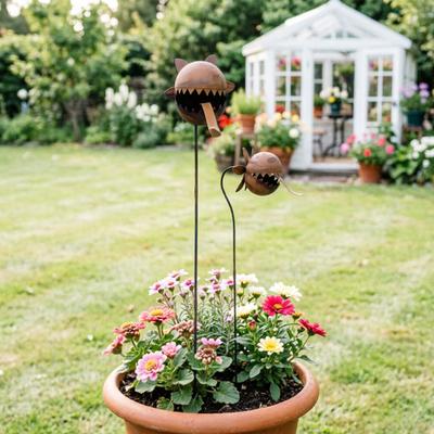 Yousheng Metal Carnivorous Plant Garden Stake, Large Venus Flytrap Plant Sculpture, Outdoor Decorative Yard Art for Flower Beds, Patios,