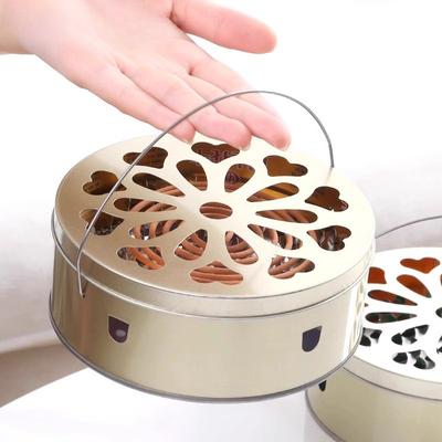 Household Portable Mosquito Repellent Box with Lid Ironwork Sandalwood Rack Fireproof and Kicking Mosquito Repellent Plate